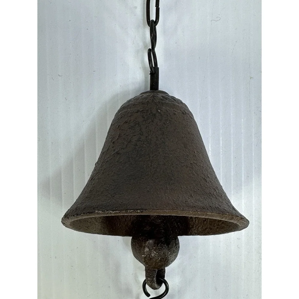 Cast Iron Horse Shoes Chain Bell Heart Western‎ Wind Chime
